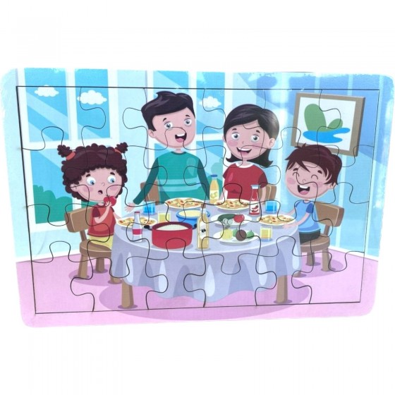 Puzzle Kahvaltı Yapıyoruz Ahşap