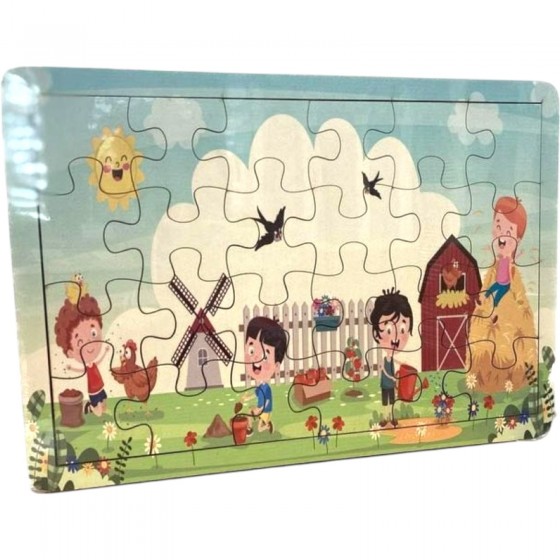 Puzzle Çiftlikte Tatil Ahşap