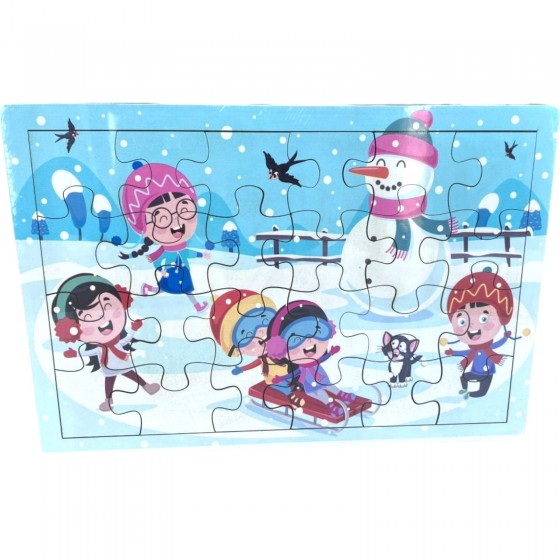 Puzzle Kış Mevsimi Ahşap