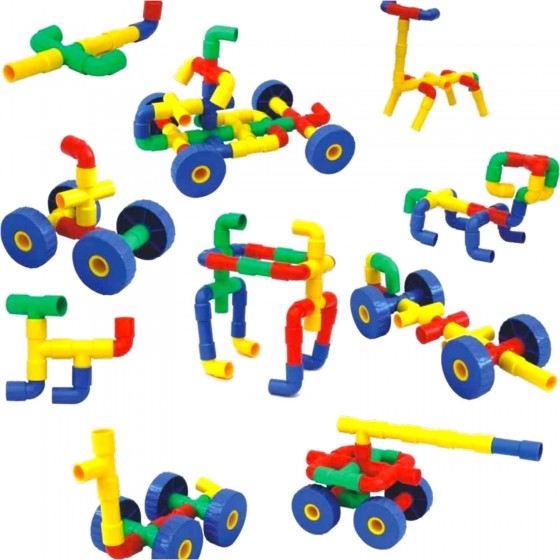 Anaokulu Tekerlekli Boru Lego 72 Parça