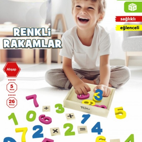 Ahşap Renkli Rakamlar 26...