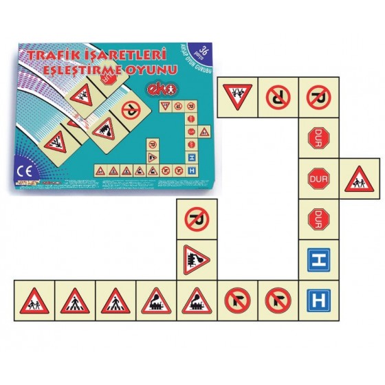 Ahşap Trafik İşaretleri Eşleştirme Oyunu